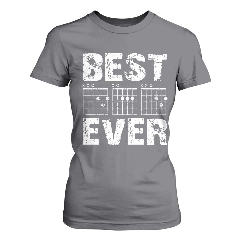 Guitar Father T Shirt For Women Funny Best Dad Ever D A D Chord Gifts Guitarist Papa TS11 Charcoal Print Your Wear