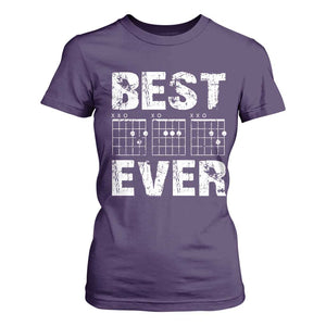 Guitar Father T Shirt For Women Funny Best Dad Ever D A D Chord Gifts Guitarist Papa TS11 Purple Print Your Wear