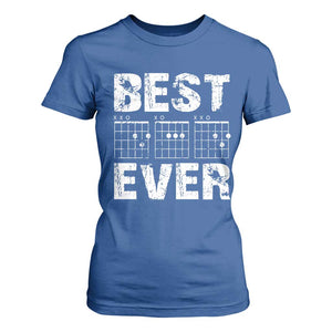 Guitar Father T Shirt For Women Funny Best Dad Ever D A D Chord Gifts Guitarist Papa TS11 Royal Blue Print Your Wear