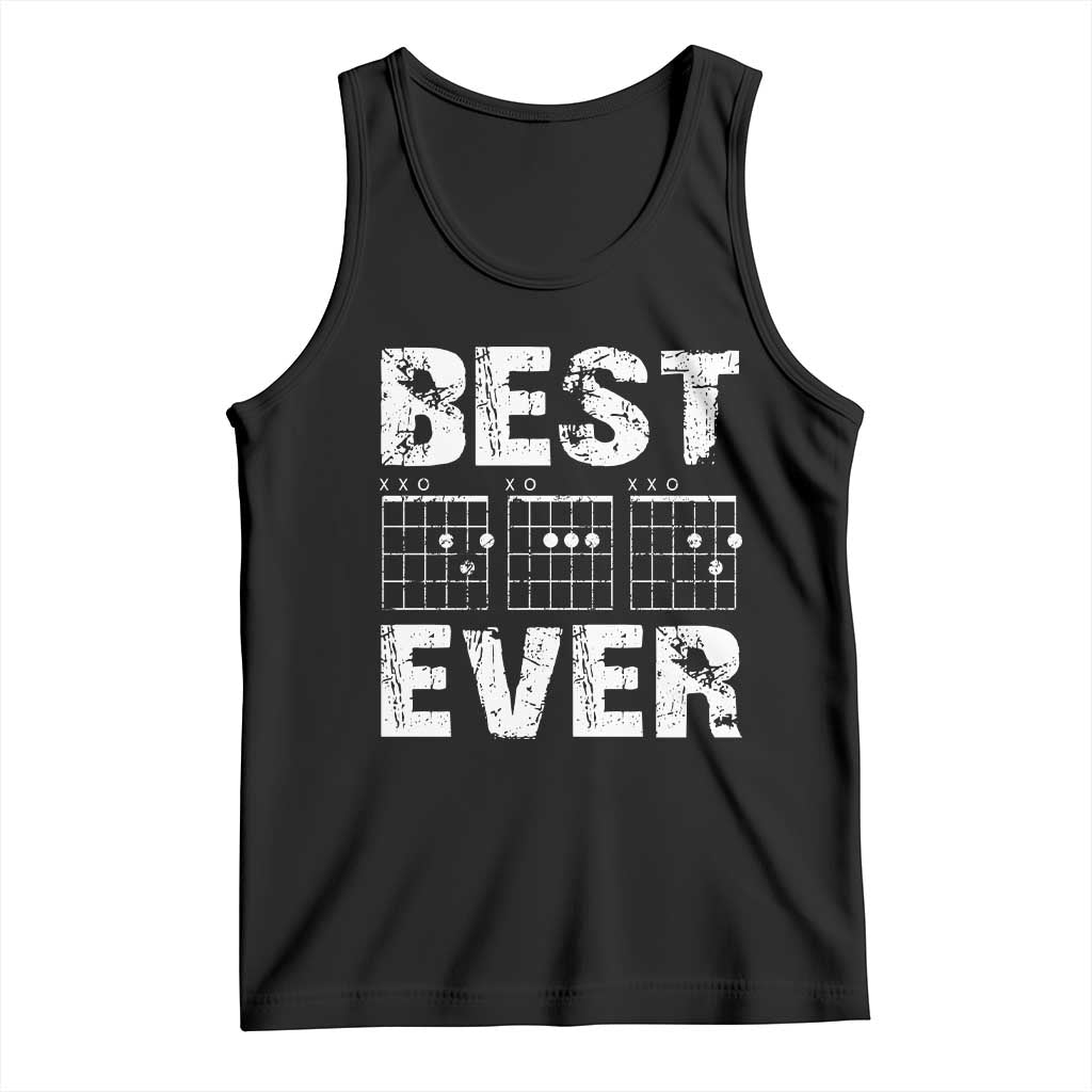 Guitar Father Tank Top Funny Best Dad Ever D A D Chord Gifts Guitarist Papa TS11 Black Print Your Wear