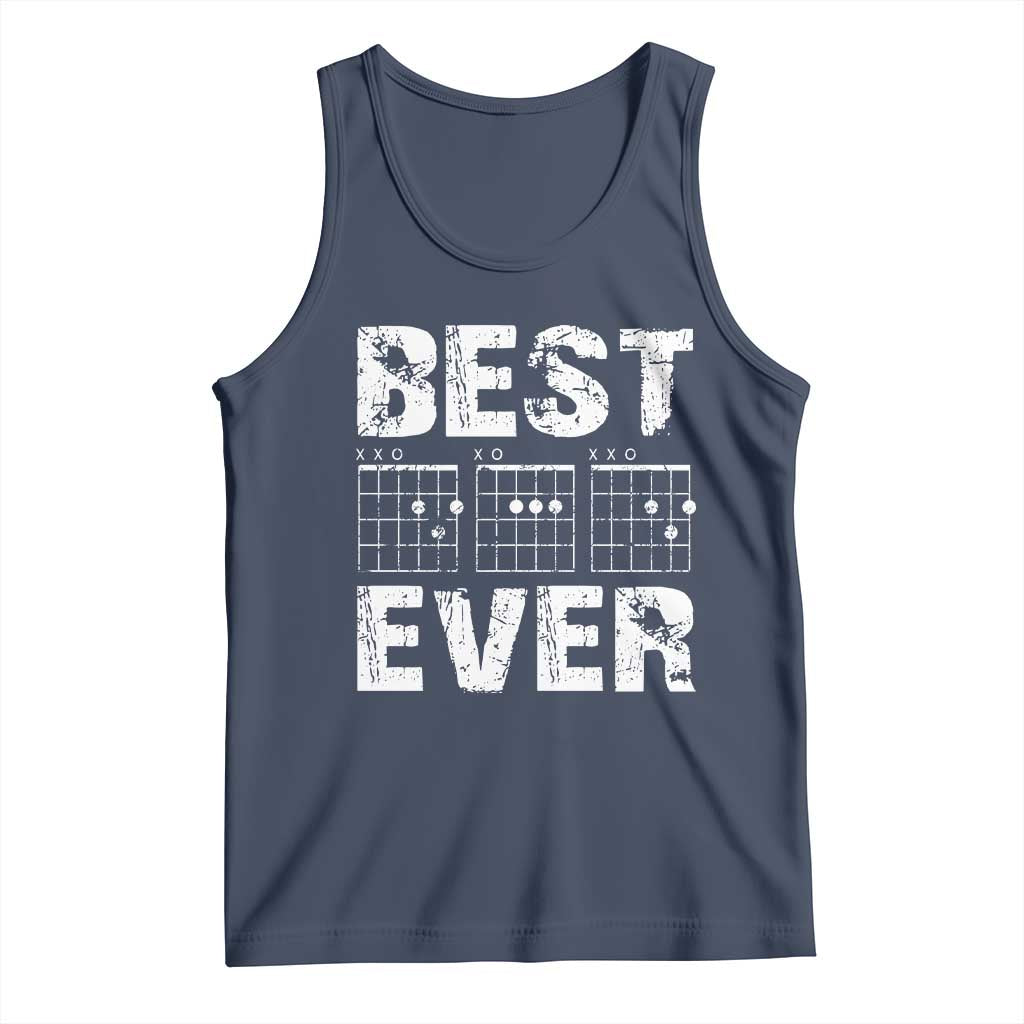 Guitar Father Tank Top Funny Best Dad Ever D A D Chord Gifts Guitarist Papa TS11 Navy Print Your Wear