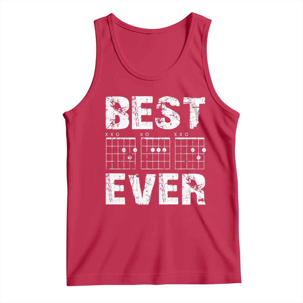 Guitar Father Tank Top Funny Best Dad Ever D A D Chord Gifts Guitarist Papa TS11 Red Print Your Wear