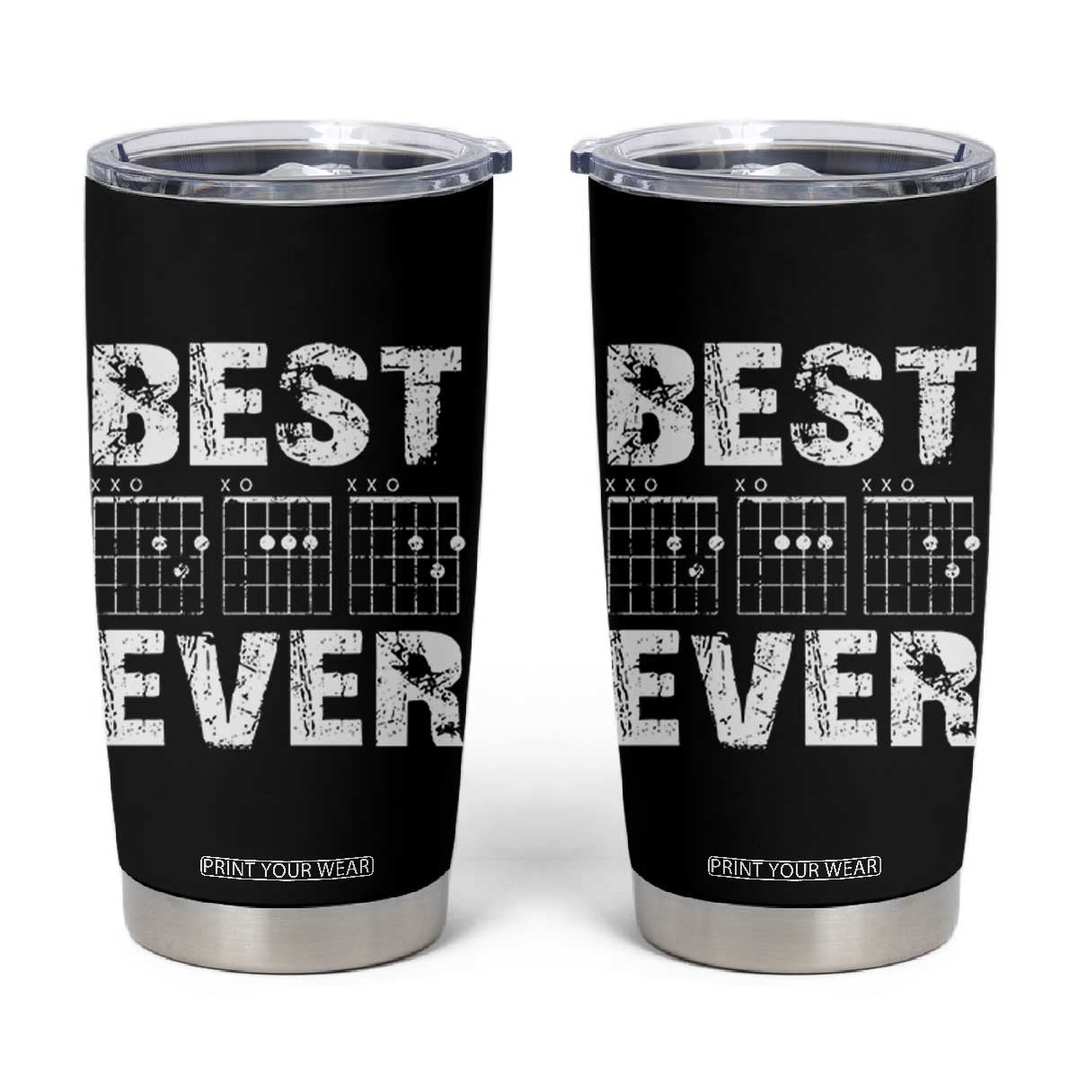 Guitar Father Tumbler Cup Funny Best Dad Ever D A D Chord Gifts Guitarist Papa TS11 Black Print Your Wear
