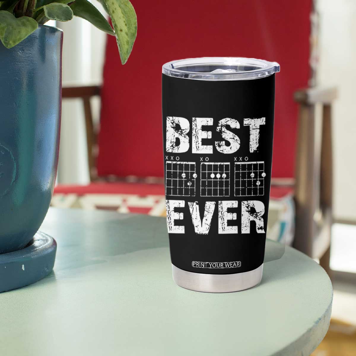 Guitar Father Tumbler Cup Funny Best Dad Ever D A D Chord Gifts Guitarist Papa TS11 Print Your Wear