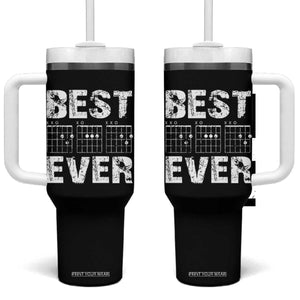 Guitar Father Tumbler With Handle Funny Best Dad Ever D A D Chord Gifts Guitarist Papa TS11 One Size: 40 oz Black Print Your Wear