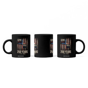 God 250th Anniversary USA Coffee Mug Stand For The Flag Kneel For The Cross TS11 Print Your Wear