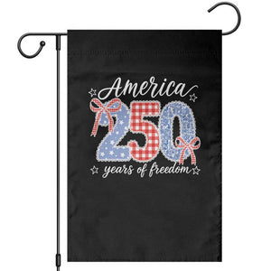 Girly America 250 Years Of Freedom Garden Flag 4th of July Coquette Bow