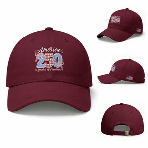 Girly America 250 Years Of Freedom Baseball Cap 4th of July Coquette Bow