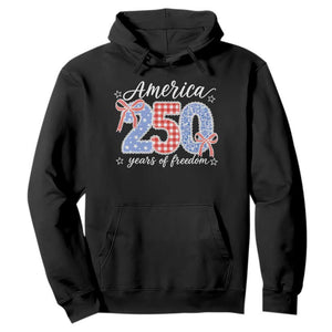 Girly America 250 Years Of Freedom Hoodie 4th of July Coquette Bow