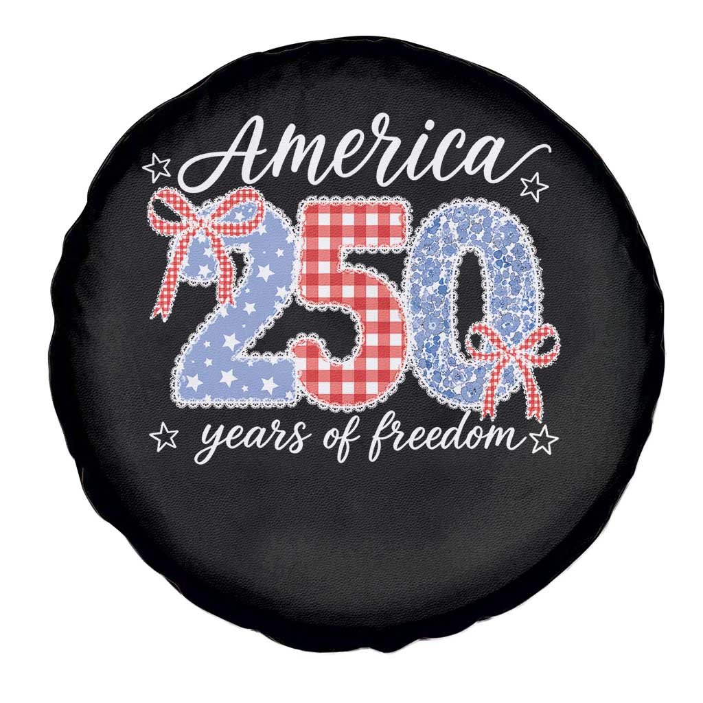 Girly America 250 Years Of Freedom Spare Tire Cover 4th of July Coquette Bow