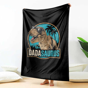Dinosuar Dad Throw Blanket Funny Dadasaurus Fathers Day Family Matching TS11 Print Your Wear