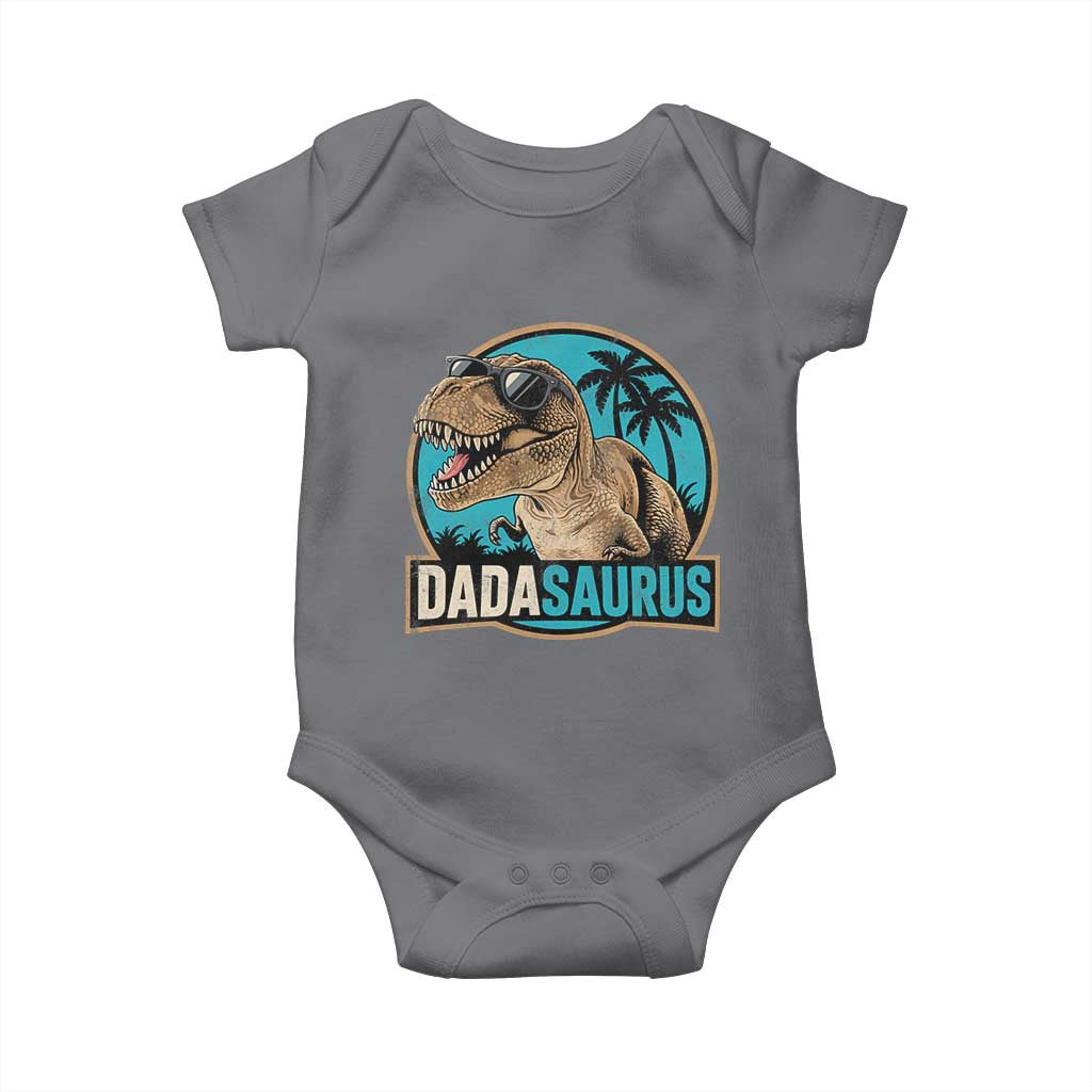 Dinosuar Dad Baby Onesie Funny Dadasaurus Fathers Day Family Matching TS11 Charcoal Print Your Wear