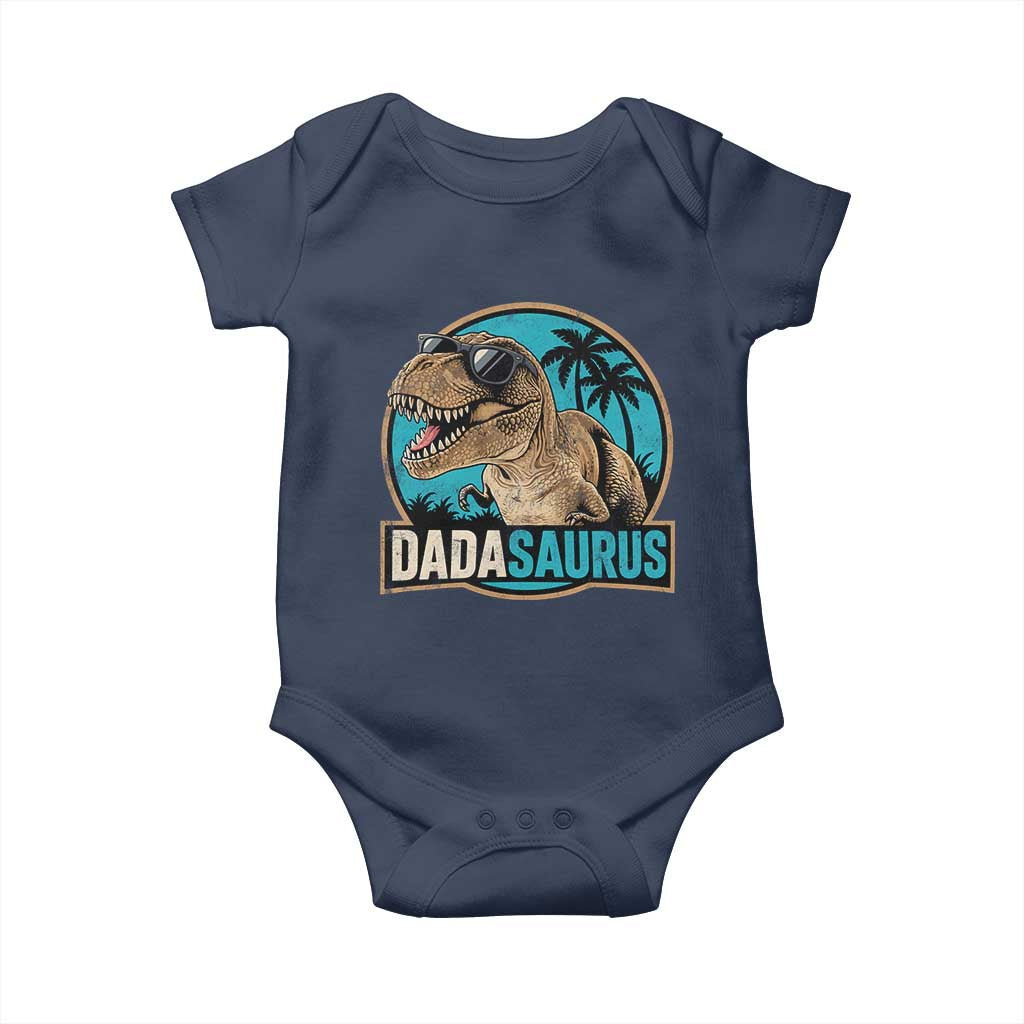 Dinosuar Dad Baby Onesie Funny Dadasaurus Fathers Day Family Matching TS11 Navy Print Your Wear