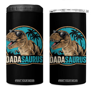Dinosuar Dad 4 in 1 Can Cooler Tumbler Funny Dadasaurus Fathers Day Family Matching TS11 One Size: 16 oz Black Print Your Wear