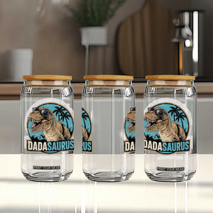 Dinosuar Dad Glass Can Funny Dadasaurus Fathers Day Family Matching TS11 Print Your Wear