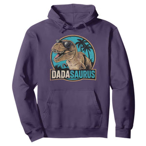 Dinosuar Dad Hoodie Funny Dadasaurus Fathers Day Family Matching TS11 Purple Print Your Wear