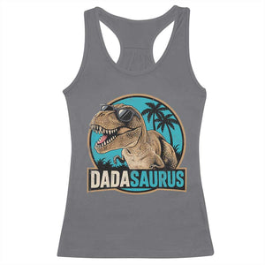 Dinosuar Dad Racerback Tank Top Funny Dadasaurus Fathers Day Family Matching TS11 Charcoal Print Your Wear