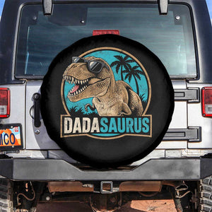 Dinosuar Dad Spare Tire Cover Funny Dadasaurus Fathers Day Family Matching TS11 No hole Black Print Your Wear