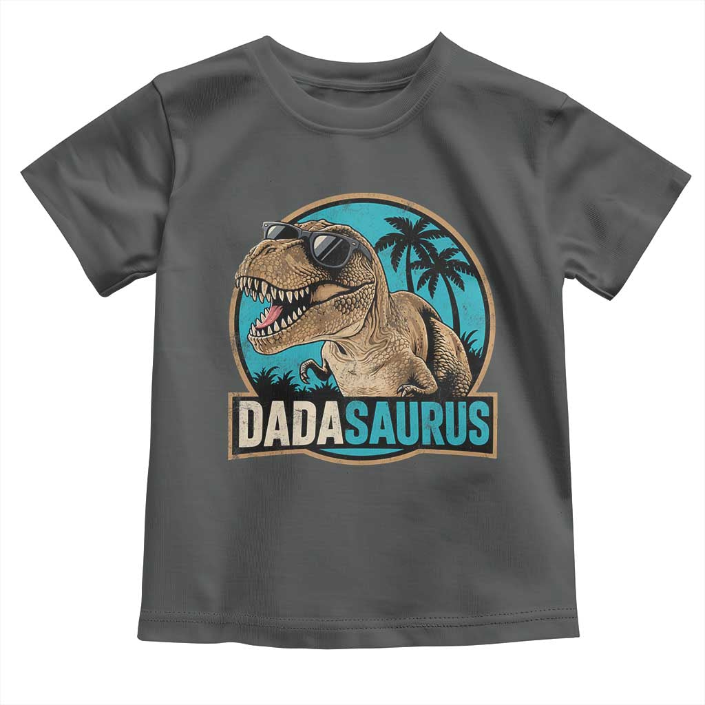 Dinosuar Dad Toddler T Shirt Funny Dadasaurus Fathers Day Family Matching TS11 Dark Heather Print Your Wear