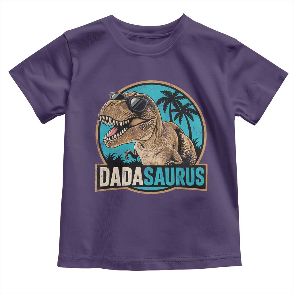 Dinosuar Dad Toddler T Shirt Funny Dadasaurus Fathers Day Family Matching TS11 Purple Print Your Wear
