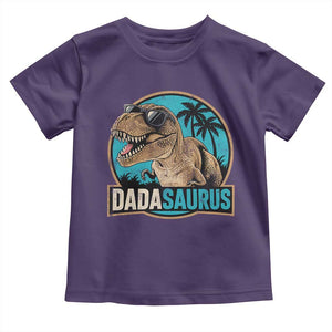 Dinosuar Dad Toddler T Shirt Funny Dadasaurus Fathers Day Family Matching TS11 Purple Print Your Wear