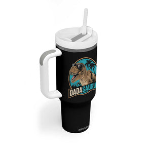 Dinosuar Dad Tumbler With Handle Funny Dadasaurus Fathers Day Family Matching TS11 Print Your Wear
