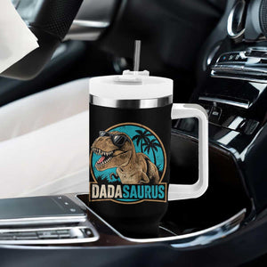 Dinosuar Dad Tumbler With Handle Funny Dadasaurus Fathers Day Family Matching TS11 Print Your Wear