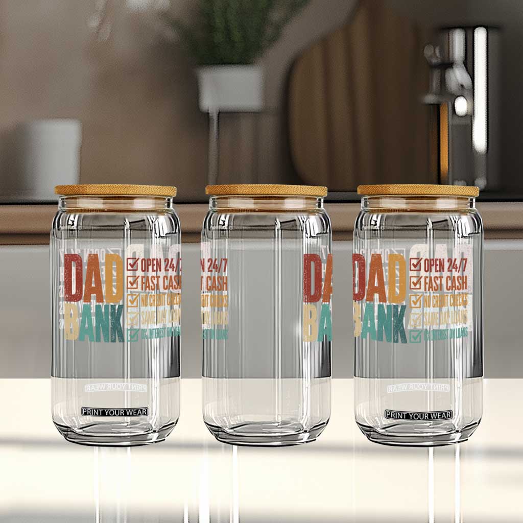 Dad Bank Glass Can Open 24 7 Fast Cash Funny Father's Day Gifts TS11 Print Your Wear