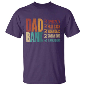 Dad Bank T Shirt Open 24 7 Fast Cash Funny Father's Day Gifts TS11 Purple Print Your Wear