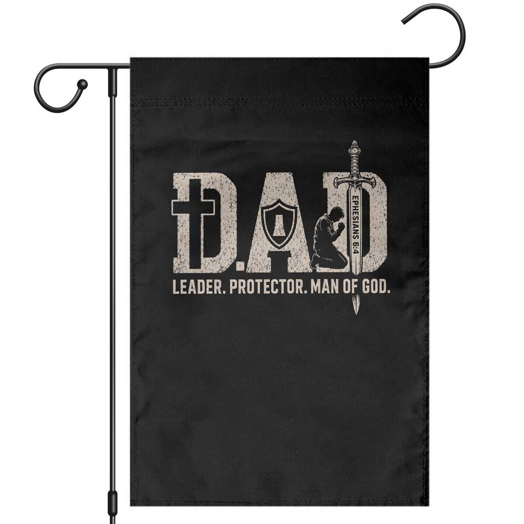 Christian Dad Garden Flag Father Leader Protector Man Of God TS11 Black Print Your Wear