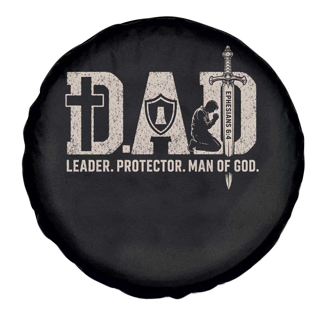 Christian Dad Spare Tire Cover Father Leader Protector Man Of God TS11 Print Your Wear