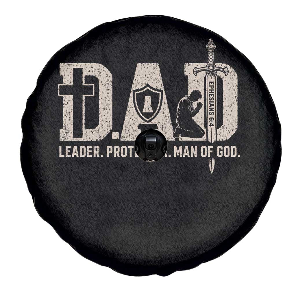 Christian Dad Spare Tire Cover Father Leader Protector Man Of God TS11 Print Your Wear