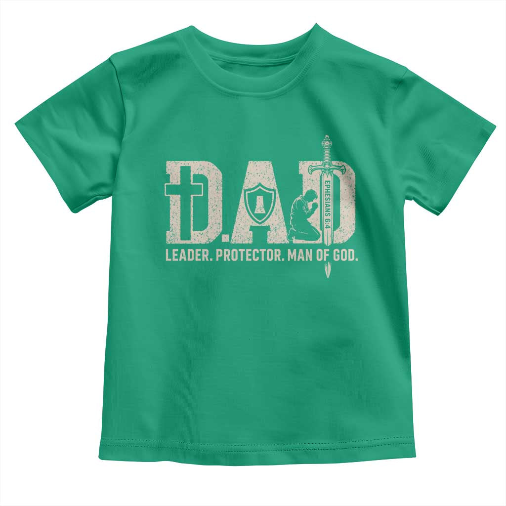 Christian Dad Toddler T Shirt Father Leader Protector Man Of God TS11 Irish Green Print Your Wear
