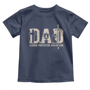 Christian Dad Toddler T Shirt Father Leader Protector Man Of God TS11 Navy Print Your Wear