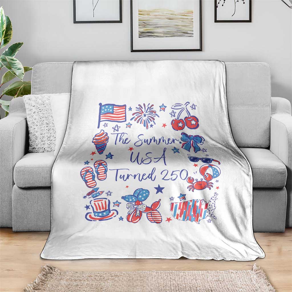 The Summer USA Turned 250 1776 2026 4th of July Throw Blanket TS11 Print Your Wear