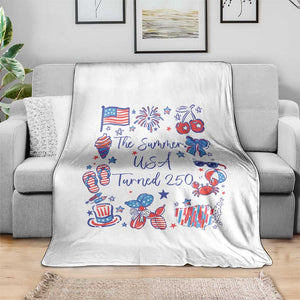 The Summer USA Turned 250 1776 2026 4th of July Throw Blanket TS11 Print Your Wear