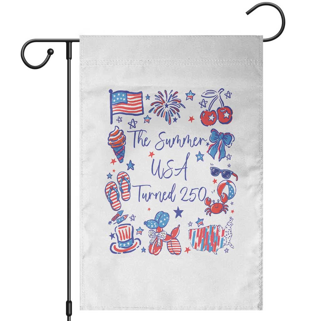 The Summer USA Turned 250 1776 2026 4th of July Garden Flag TS11 White Print Your Wear