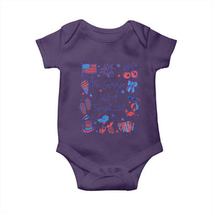The Summer USA Turned 250 1776 2026 4th of July Baby Onesie TS11 Purple Print Your Wear