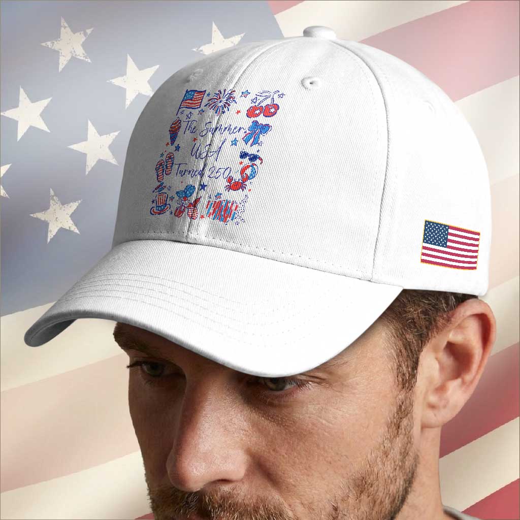 The Summer USA Turned 250 1776 2026 4th of July Baseball Cap TS11 Print Your Wear