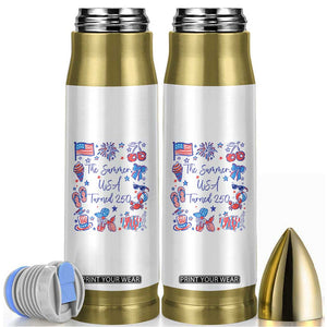 The Summer USA Turned 250 1776 2026 4th of July Bullet Tumbler TS11 White Print Your Wear