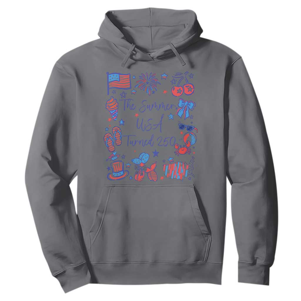 The Summer USA Turned 250 1776 2026 4th of July Hoodie TS11 Charcoal Print Your Wear