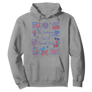The Summer USA Turned 250 1776 2026 4th of July Hoodie TS11 Sport Gray Print Your Wear