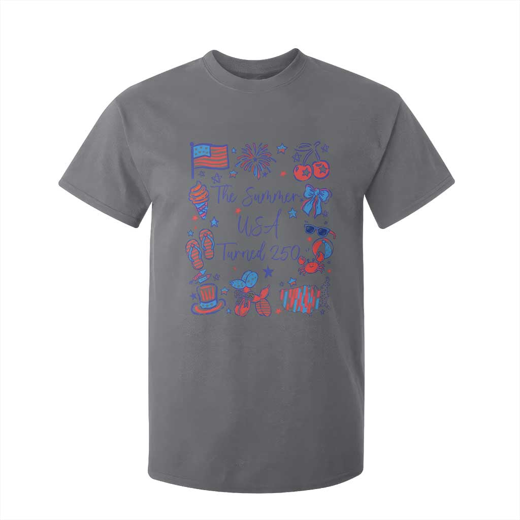 The Summer USA Turned 250 1776 2026 4th of July T Shirt For Kid TS11 Charcoal Print Your Wear