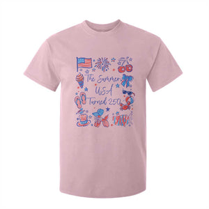 The Summer USA Turned 250 1776 2026 4th of July T Shirt For Kid TS11 Light Pink Print Your Wear