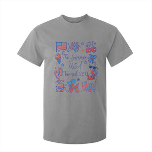 The Summer USA Turned 250 1776 2026 4th of July T Shirt For Kid TS11 Sport Gray Print Your Wear