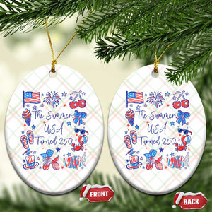 The Summer USA Turned 250 1776 2026 4th of July Ceramic Ornament TS11 Print Your Wear