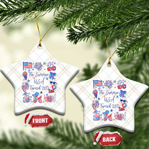 The Summer USA Turned 250 1776 2026 4th of July Ceramic Ornament TS11 Print Your Wear