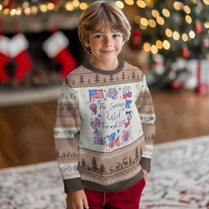 The Summer USA Turned 250 1776 2026 4th of July Ugly Christmas Sweater TS11 Mocha Mousse Print Your Wear