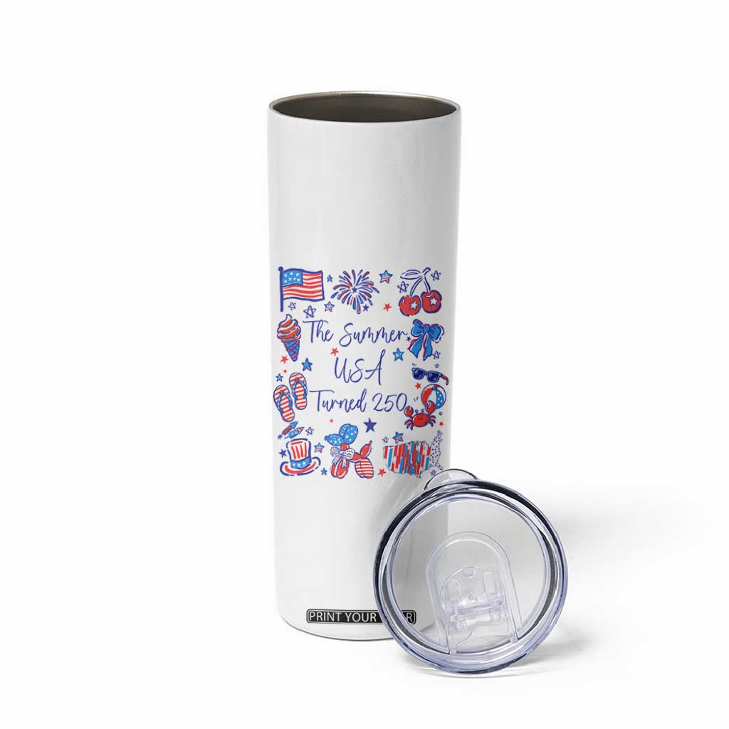 The Summer USA Turned 250 1776 2026 4th of July Skinny Tumbler TS11 Print Your Wear