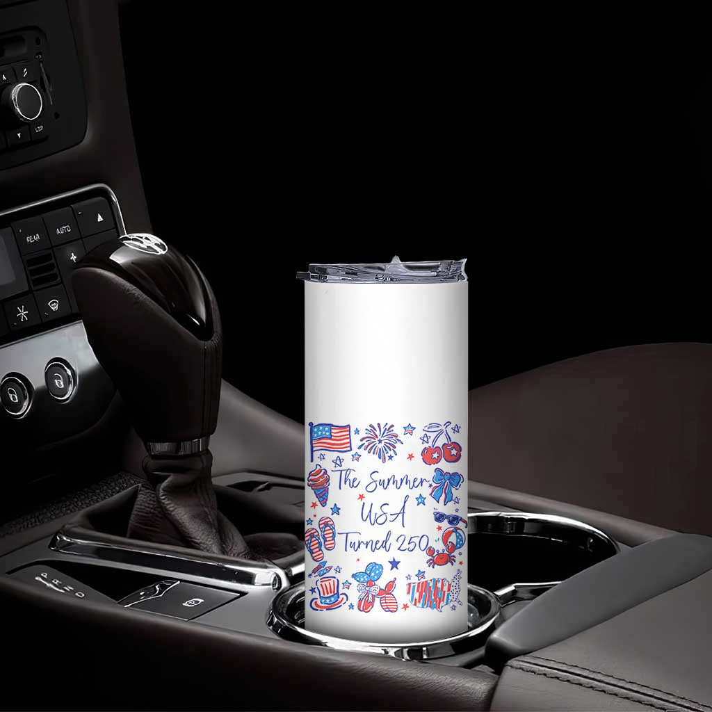 The Summer USA Turned 250 1776 2026 4th of July Skinny Tumbler TS11 Print Your Wear